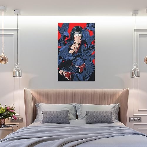 Art Posters Anime Posters Itachi Uchiha Poster Canvas Wall Art Prints for Wall Decor Room Decor Bedroom Decor Gifts Posters 12x18inch(30x45cm) Unframe-style