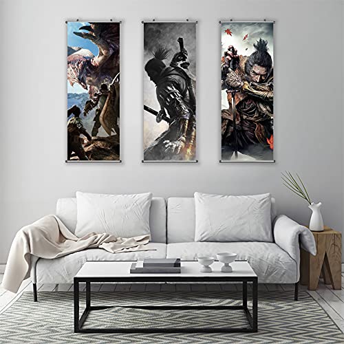 Anime Scroll Poster - Fabric Prints 100 cm x 40 cm | Premium and Artistic Anime Theme Gift | Japanese Game Hanging Wall Art Room Decor