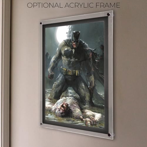 MIGHTYPRINT DC Comics – Batman – Batman – Joker Moonlight - Durable 17” x 24 Wall Art – NOT Made of Paper – Officially Licensed Collectible