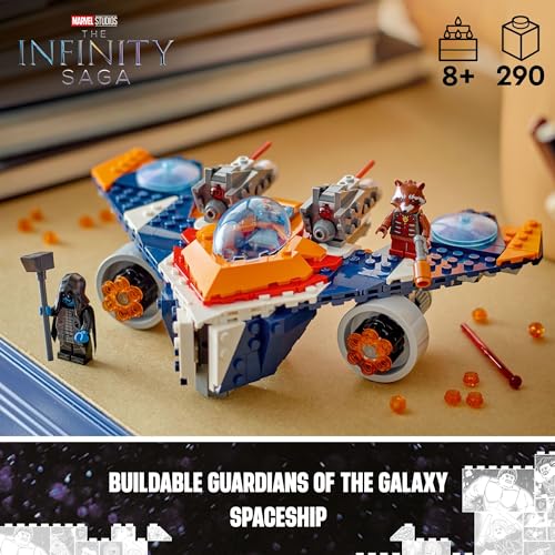 LEGO Marvel Rocket’s Warbird vs. Ronan, Buildable Super Hero Spaceship Toy for Kids, Guardians of The Galaxy Gift for Marvel Fans, Building Toy for Kids, Boys and Girls Aged 8 and Up, 76278
