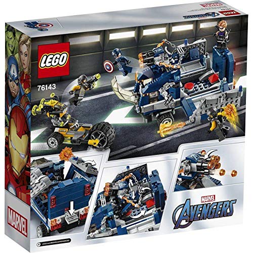 LEGO Marvel Avengers Truck Take-Down 76143 Captain America and Hawkeye Superhero Action, Cool Minifigures and Vehicles (477 Pieces)