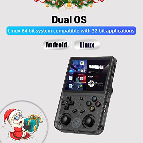 RG353V Retro Handheld Game with Dual OS Android 11 and Linux,RG353V with 64G TF Card Pre-Installed 4452 Games Supports 5G WiFi 4.2 Bluetooth Online Fighting,Streaming and HDMI