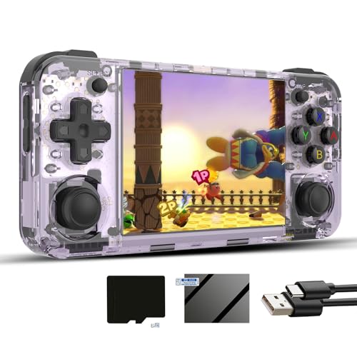 rg35xx H Black Retro Game Emulator 35xxH with a 64G Card Pre-Loaded 5570 Games rg35xxh 3.5'' IPS Screen Supports 5G WiFi Bluetooth HDMI and TV Output