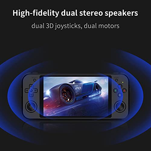 Anbernic RG552 Handheld Android System Game Console High Speed EMMC 5.1 and 16G Linux System Built-in 6400 mAh Battery with 5.36in Touch Screen Maximum Load 5A Charging Cable 1.5 Hours Full (Black)