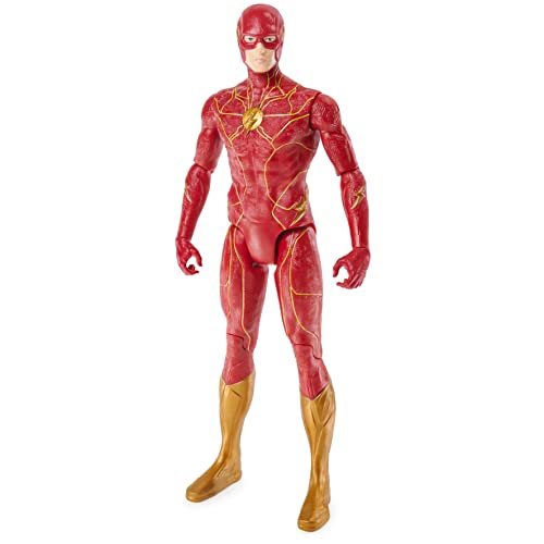 DC Comics, The Flash Action Figure, 12-inch The Flash Movie Collectible, Kids Toys for Boys and Girls Ages 3 and up