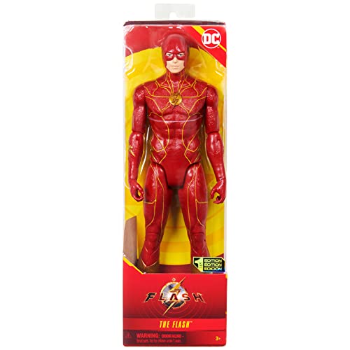 DC Comics, The Flash Action Figure, 12-inch The Flash Movie Collectible, Kids Toys for Boys and Girls Ages 3 and up