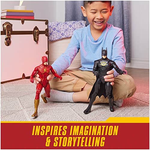 DC Comics, The Flash Action Figure, 12-inch The Flash Movie Collectible, Kids Toys for Boys and Girls Ages 3 and up