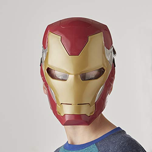 Avengers Marvel Iron Man Flip FX Mask with Flip-Activated Light Effects for Costume and Role-Play Dress Up Brown/a