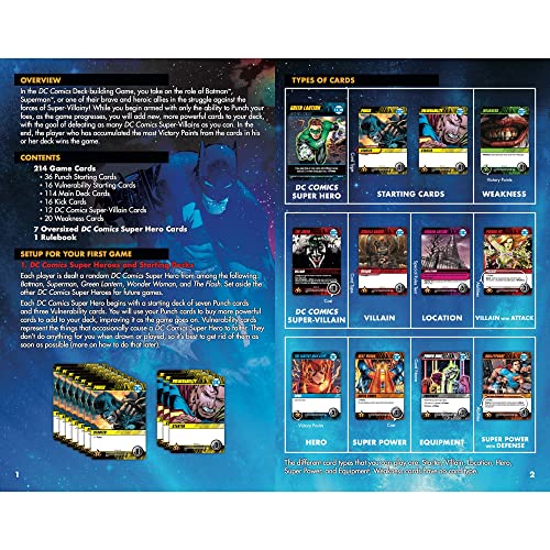 DC Deck-Building Game - Play as Members of DC's Justice League - Unique Abilities for Each Super Hero - Standalone, Compatible with Full DC Deck-Building Game Series