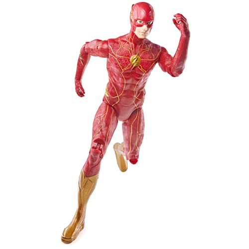 DC Comics, The Flash Action Figure, 12-inch The Flash Movie Collectible, Kids Toys for Boys and Girls Ages 3 and up