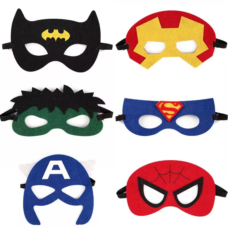 Sureema Felt mask Hero Eye Mask 14 pcs of children's clothing party supplies role play children's party gift decoration