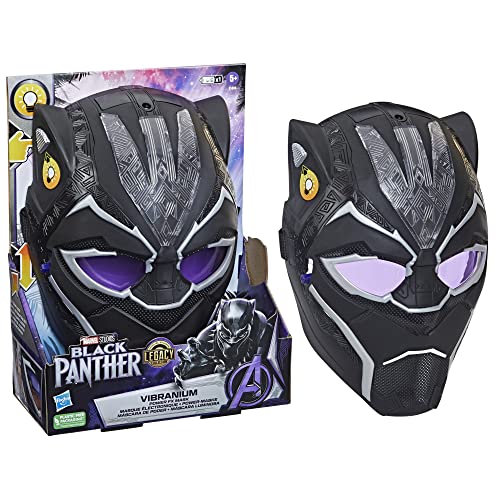 Marvel Black Panther Studios Legacy Collection Black Panther Vibranium Power FX Mask Roleplay Toy, Toys for Kids Ages 5 and Up