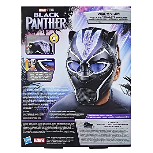 Marvel Black Panther Studios Legacy Collection Black Panther Vibranium Power FX Mask Roleplay Toy, Toys for Kids Ages 5 and Up