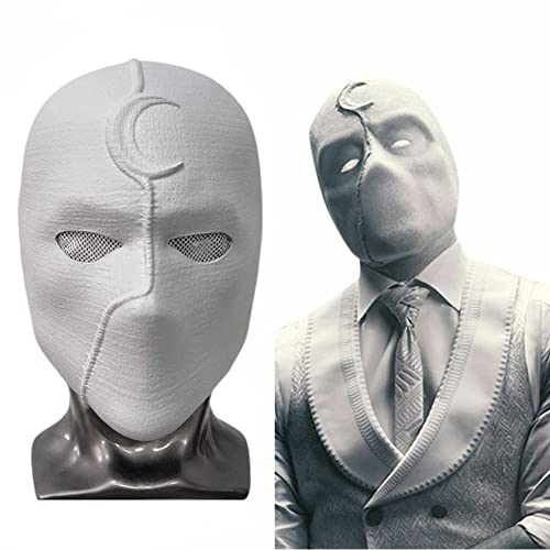 CAFELE Superhero Mr Knight Mask Cosplay, 2022 TV Series Moon Kight Marc Spector Helmet Halloween Costume Accessories (Style 1)