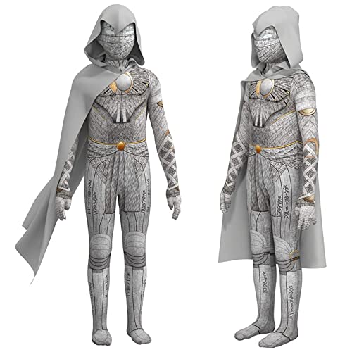 Maturead Kids Knight Costume 2023 Halloween Party Cosplay Outfits Jumpsuit Hooded Cloak for Boys