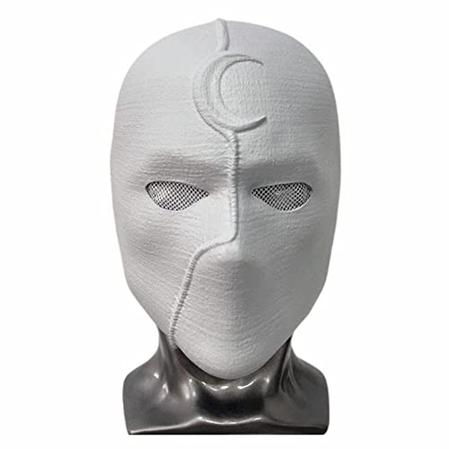 CAFELE Superhero Mr Knight Mask Cosplay, 2022 TV Series Moon Kight Marc Spector Helmet Halloween Costume Accessories (Style 1)