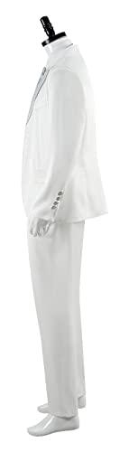 Mr Knight Suit Halloween Moon Knight Cosplay Costume Marc Spector Adult Outfit White Coat Trousers with Mask and Gloves (White, Medium)