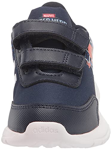 adidas Kids Tensaur Running Shoe, Ink/White/Blue, 4 US Unisex Toddler