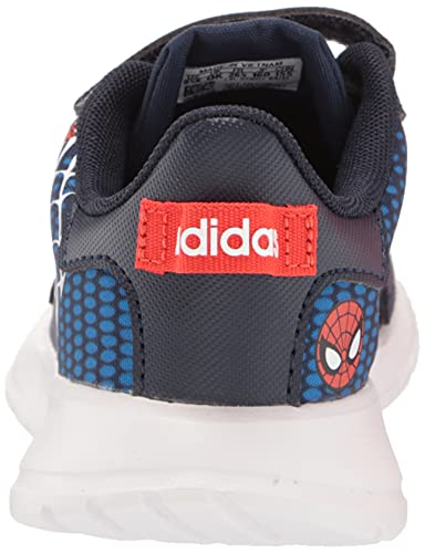 adidas Kids Tensaur Running Shoe, Ink/White/Blue, 4 US Unisex Toddler