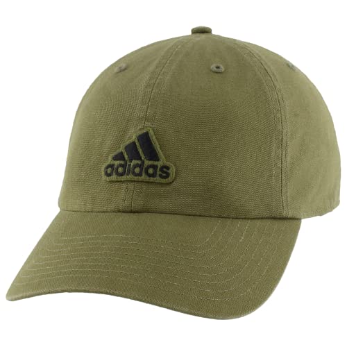 adidas Men's Ultimate 2.0 Relaxed Adjustable Cotton Cap, Focus Olive Green/Black, One Size