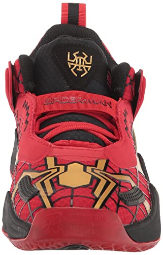 adidas D.O.N. Issue 3 Basketball Shoe, Vivid Red/Gold Metallic/Black, 5 US Unisex Big Kid