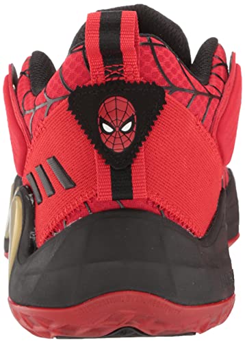 adidas D.O.N. Issue 3 Basketball Shoe, Vivid Red/Gold Metallic/Black, 5 US Unisex Big Kid