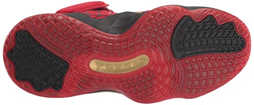 adidas D.O.N. Issue 3 Basketball Shoe, Vivid Red/Gold Metallic/Black, 5 US Unisex Big Kid