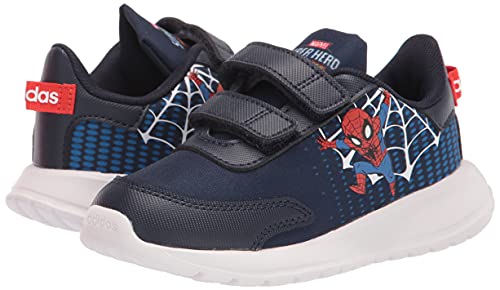 adidas Kids Tensaur Running Shoe, Ink/White/Blue, 4 US Unisex Toddler
