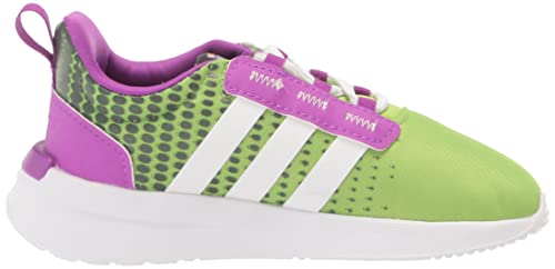 adidas Kids Racer TR21 Running Shoe, Semi Solar Green/White/Shock Purple (Superhero), 6 US Unisex Toddler