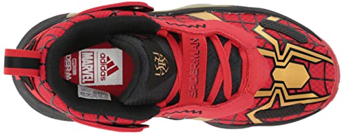 adidas D.O.N. Issue 3 Basketball Shoe, Vivid Red/Gold Metallic/Black, 5 US Unisex Big Kid