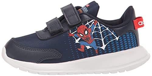 adidas Kids Tensaur Running Shoe, Ink/White/Blue, 4 US Unisex Toddler