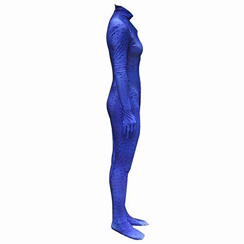 Xyjrnjvh Superhero Cosplay Costume for Womens Halloween Full Set Bodysuits Zentai 3D Style Jumpsuit (Adult-XXXL, Blue)