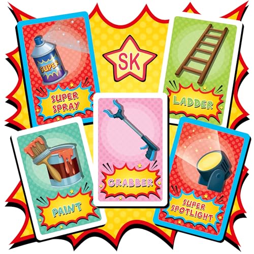 New! JH5 Super Kids! an Exciting Cooperative Superhero Board Game for Kids Ages 5+ Race Around Town to Catch The Villain and Learn New Skills Through Hands-On Play