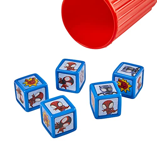 Hasbro Gaming Spidey and His Amazing Friends Yahtzee Jr.Marvel Edition Board Game for Kids, Easter Basket Stuffers or Gifts, Ages 4+ (Amazon Exclusive)