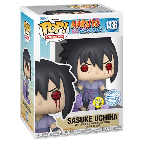 Funko Pop! Animation: Naruto Shippuden - Sasuke Uchiha Half Susano (Amaterasu) Special Edition Multicolor Glow Exclusive #1436 - Glows in The Dark
