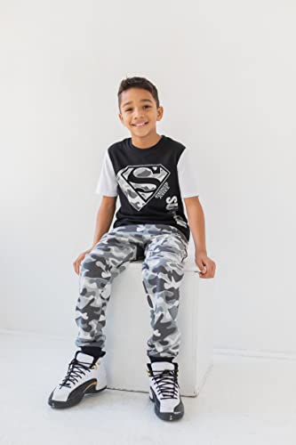 DC Comics Justice League Superman Big Boys Fleece 3 Piece Set Hoodie T-Shirt Pants 18 Black