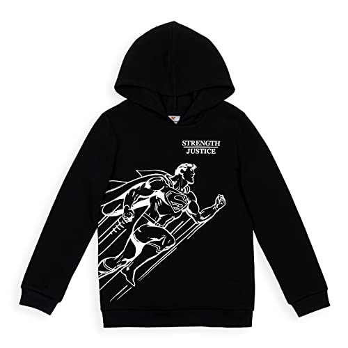 DC Comics Justice League Superman Big Boys Fleece 3 Piece Set Hoodie T-Shirt Pants 18 Black