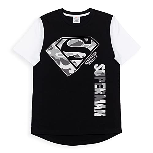 DC Comics Justice League Superman Big Boys Fleece 3 Piece Set Hoodie T-Shirt Pants 18 Black