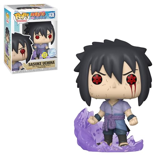 Funko Pop! Animation: Naruto Shippuden - Sasuke Uchiha Half Susano (Amaterasu) Special Edition Multicolor Glow Exclusive #1436 - Glows in The Dark
