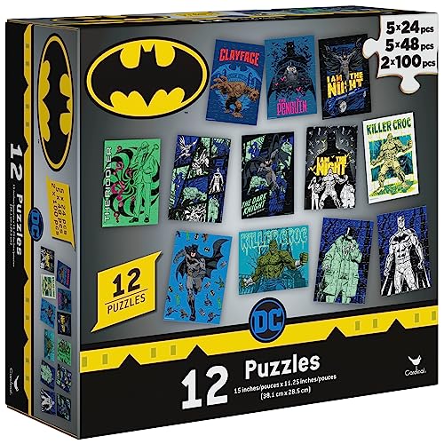 Batman 12-Pack Jigsaw Puzzles for Superhero Fans