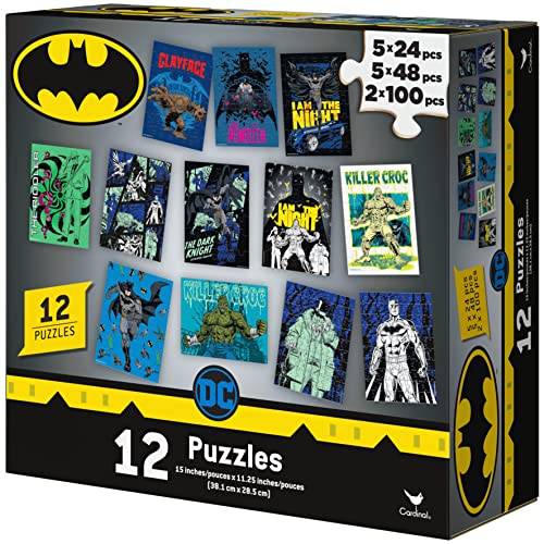 Batman 12-Pack Jigsaw Puzzles for Superhero Fans