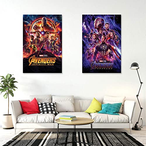 POSTER STOP ONLINE Avengers Infinity War & Endgame - 2 Piece Marvel Movie Poster Set (Regular Styles) (Size 24 x 36 Each)