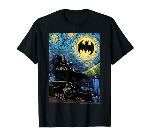 Batman Starry Night Style Painting T-Shirt