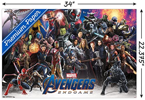 Trends International Marvel Cinematic Universe - Avengers - Endgame - Lineup Wall Poster, 22.375" x 34", Premium Unframed Version