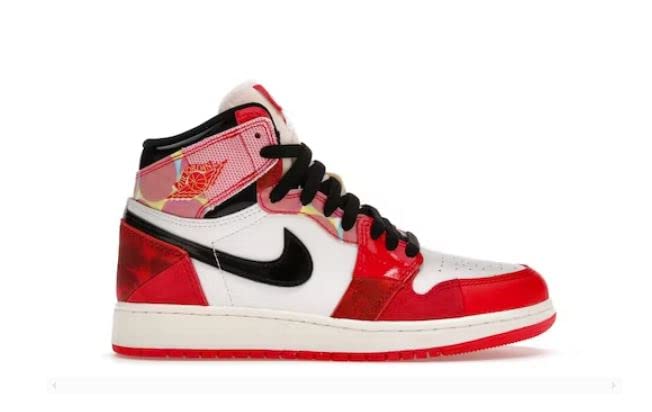 Nike Air Jordan 1 Retro High OG SP Next Chapter: Spider-Man Across The Spider-Verse GS Big Kid DV1753-601, University Red/Black/White, 6 Big Kid