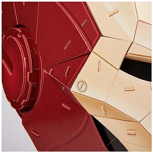 4D Build, Marvel Iron Man 3D Puzzle Model Kit with Stand 96 Pcs, Iron Man Helmet Desk Décor, Building Toys, 3D Puzzles for Adults & Teens 12+