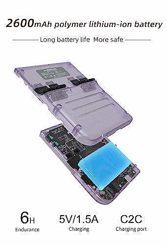 RG35XX Dual OS Retro Handheld Game Console Linux Garlic 64G TF Card Built-in 6831 Classic Games 3.5 inches IPS Screen Pocket Video Game Console Plug and Play Games with Storage Bag