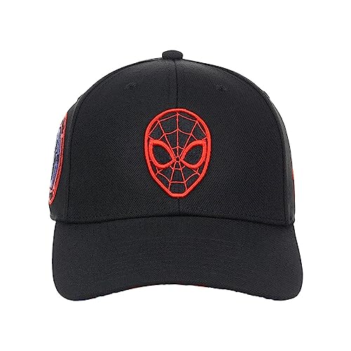 Marvel Spiderman Comic UV Adjustable Hook-and-Loop Curved Bill Cap blk