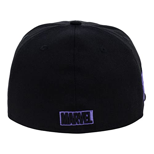 Marvel Black Panther Metal Logo Fitted Flat Bill Cap