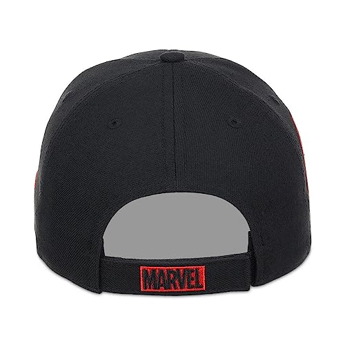 Marvel Spiderman Comic UV Adjustable Hook-and-Loop Curved Bill Cap blk